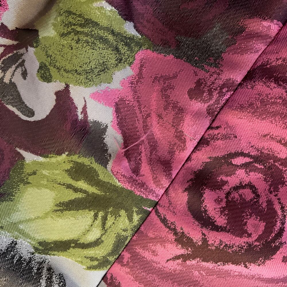 Lela Rose Pleated Pencil Skirt Sz 4 Rose Floral Jacquard Moody Dark Feminine - Picture 14 of 14
